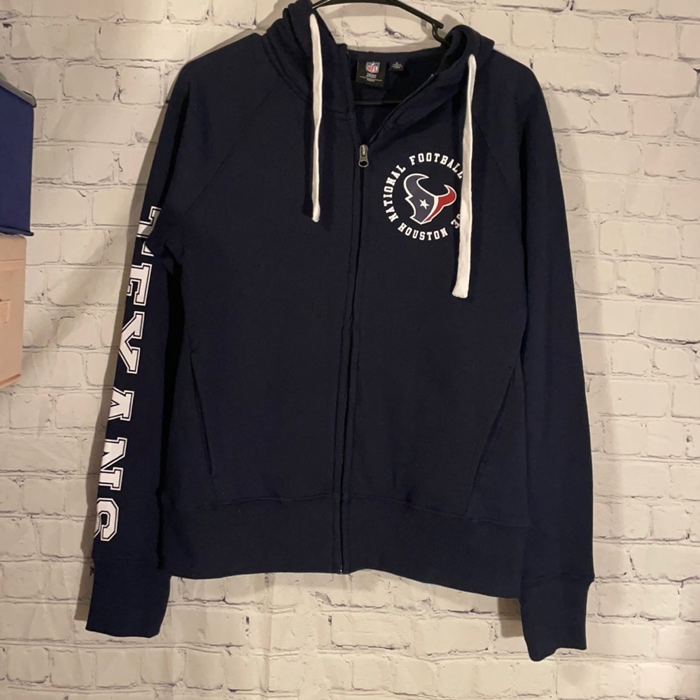Houston Texans NFL Fanfare Zip up hoodie jacket Navy Small